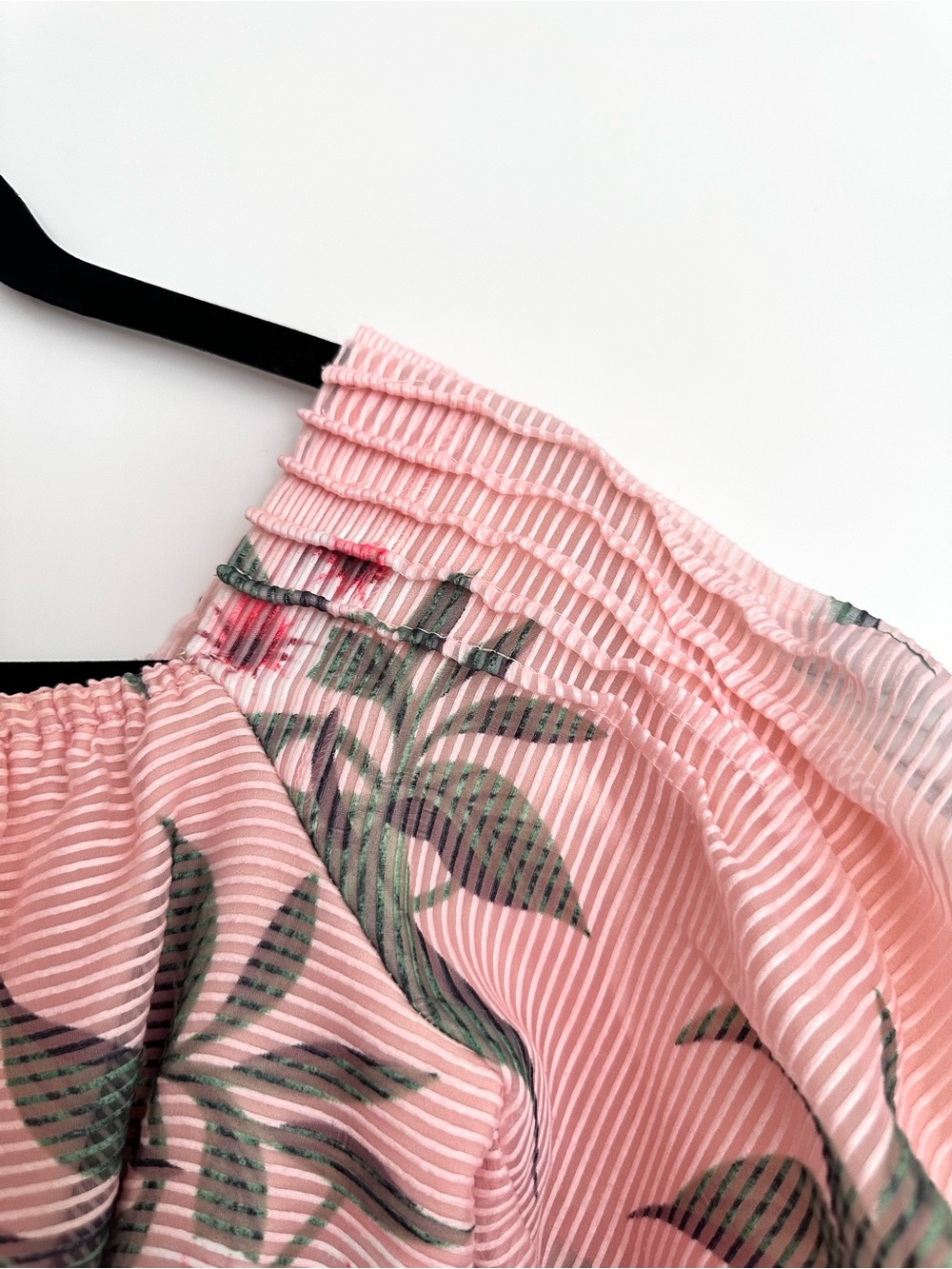 Pink Floral Off-Shoulder Mini Dress - Picture 6 of 6